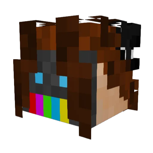TU5KVA Minecraft avatar head, 3D render