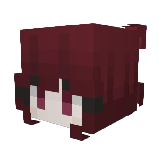 TU7I8 Minecraft avatar head, 3D render