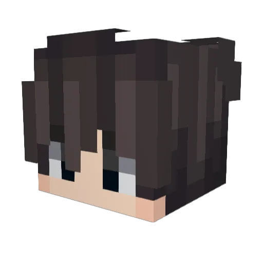 TUB0MI Minecraft avatar head, 3D render