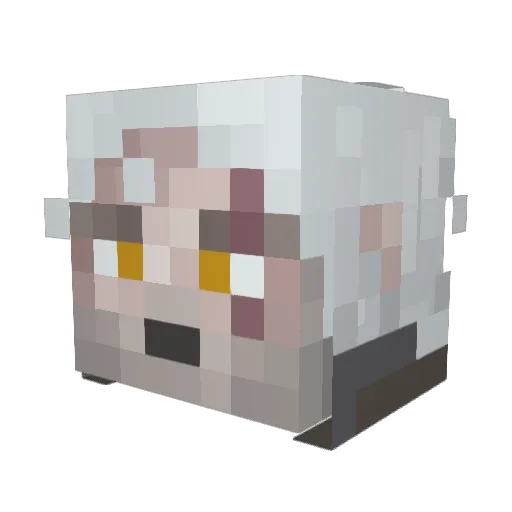 TUBEwave Minecraft avatar head, 3D render