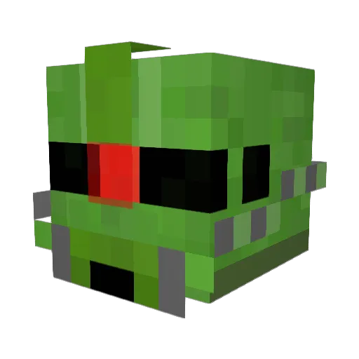 TUBUA Minecraft avatar head, 3D render