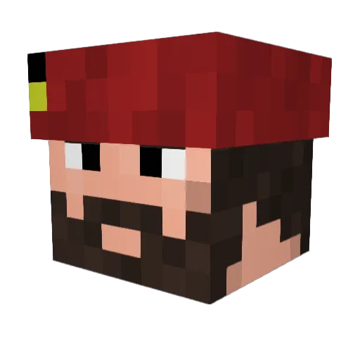 TUGYN Minecraft avatar head, 3D render