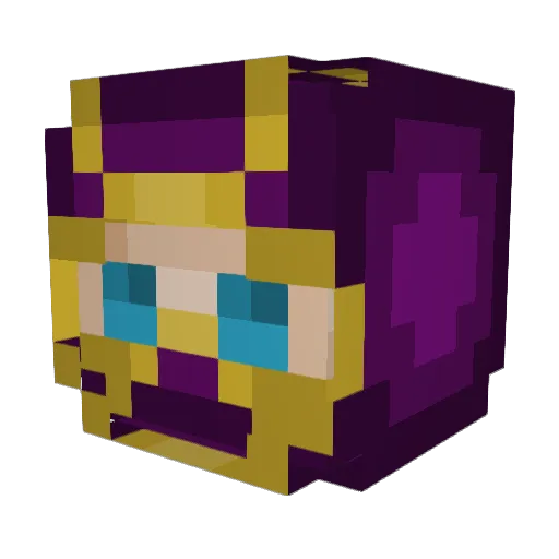 TUK30 Minecraft avatar head, 3D render