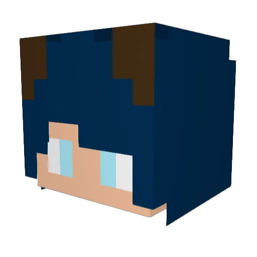 TUKADESU Minecraft avatar head, 3D render