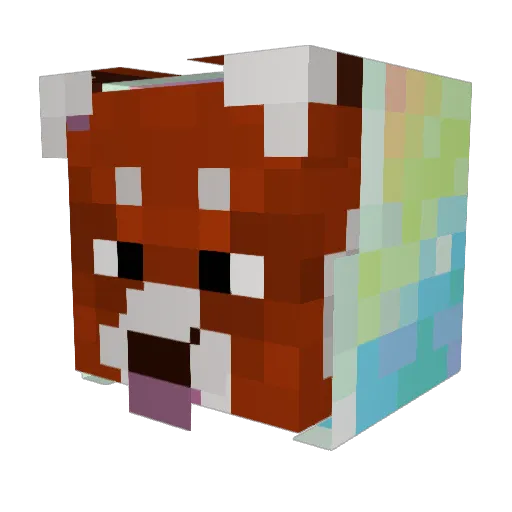 TUKANpanda Minecraft avatar head, 3D render