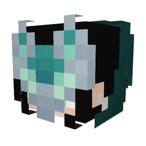TUKIYOW Minecraft avatar head, 3D render