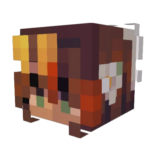TULAGOLD Minecraft avatar head, 3D render