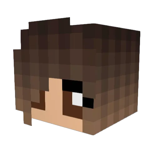 TUMads Minecraft avatar head, 3D render