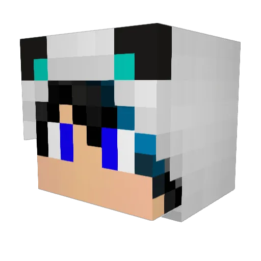 TUNEinBattles Minecraft avatar head, 3D render