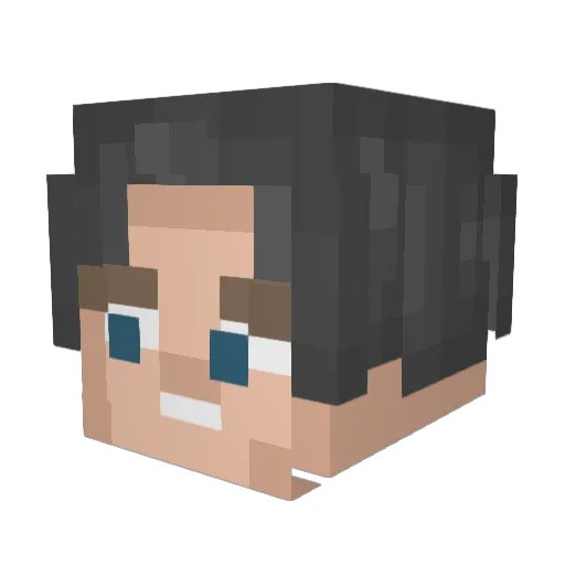 TUPAGON Minecraft avatar head, 3D render