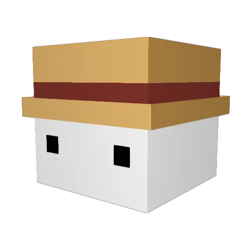 TUPIXXXXX Minecraft avatar head, 3D render