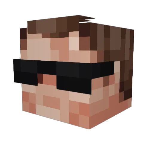 TURA_58 Minecraft avatar head, 3D render
