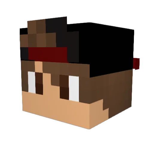 TURBOELLI Minecraft avatar head, 3D render