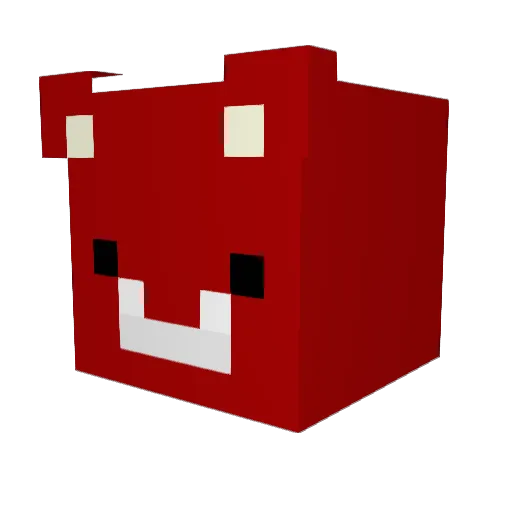 TURNUP Minecraft avatar head, 3D render