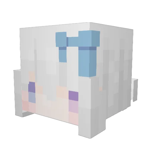 TURUHASHI Minecraft avatar head, 3D render