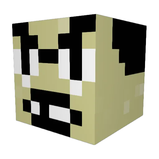 TURULY Minecraft avatar head, 3D render