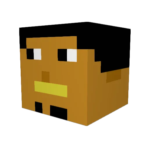 TURWIN Minecraft avatar head, 3D render