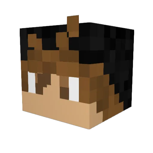 TUT90 Minecraft avatar head, 3D render