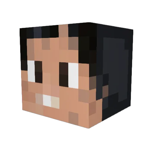 TVENEKKO Minecraft avatar head, 3D render