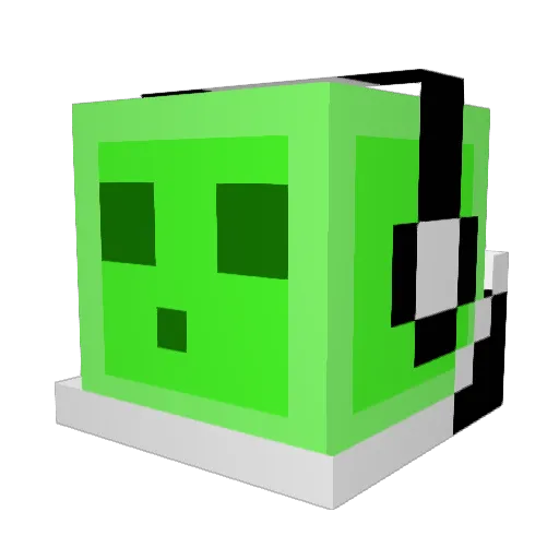 TVHOPA1806 Minecraft avatar head, 3D render