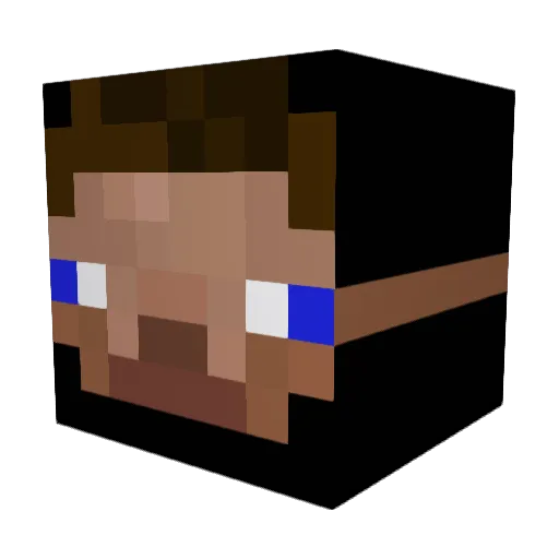 TV_G0D Minecraft avatar head, 3D render