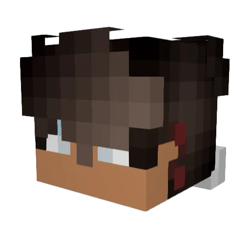 TVbombi Minecraft avatar head, 3D render