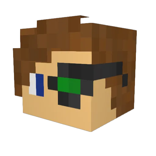 TVgames1 Minecraft avatar head, 3D render