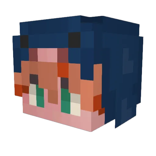 TVmod Minecraft avatar head, 3D render