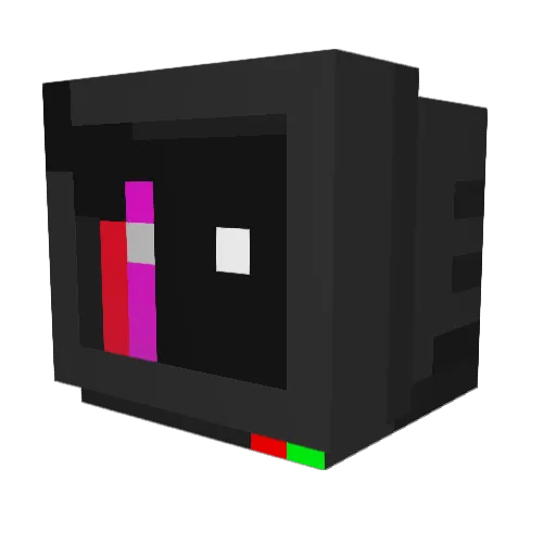 TVvision469 Minecraft avatar head, 3D render