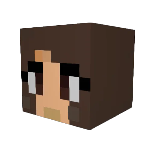 TW1ST13 Minecraft avatar head, 3D render