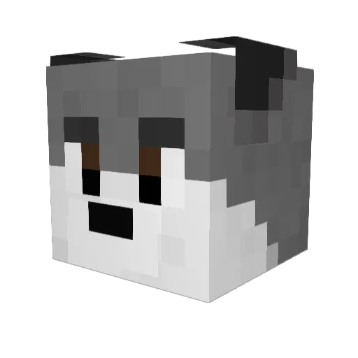 TWC_Cool Minecraft avatar head, 3D render