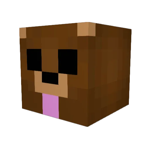 TWF_Abu Minecraft avatar head, 3D render