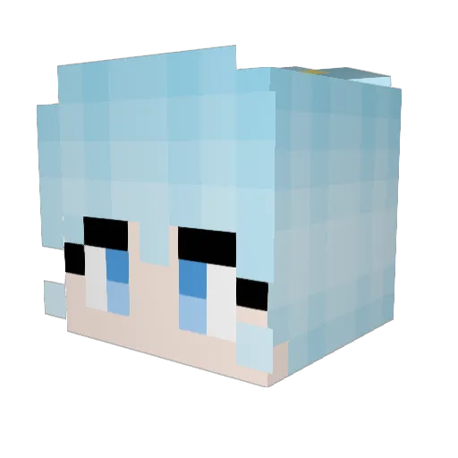 TWH1 Minecraft avatar head, 3D render