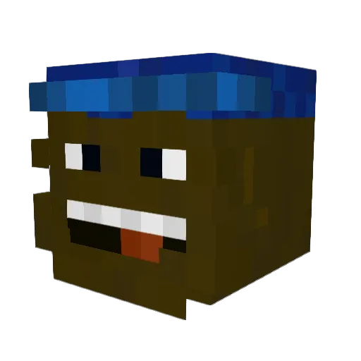 TWH74 Minecraft avatar head, 3D render