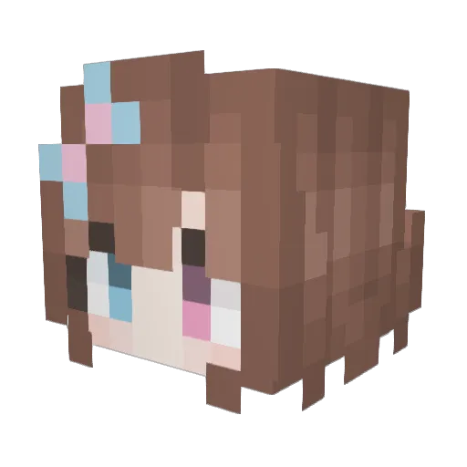 TWHH Minecraft avatar head, 3D render