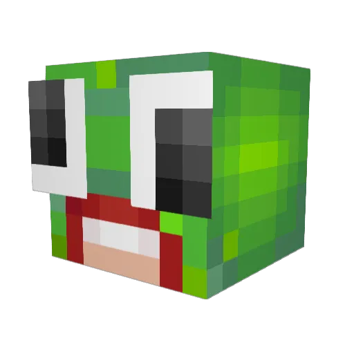 TWISTER6657 Minecraft avatar head, 3D render