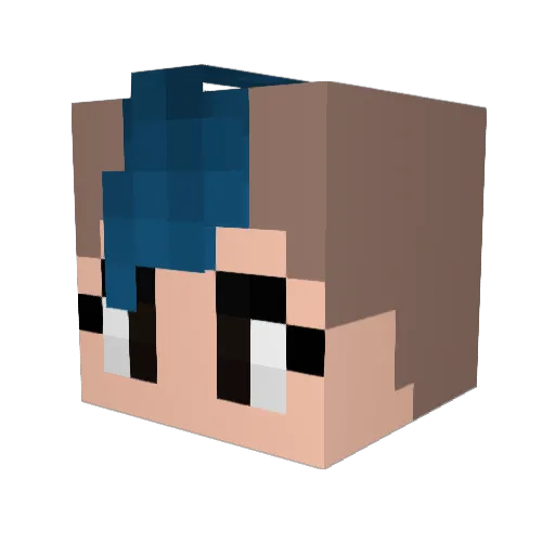 TWIXSO Minecraft avatar head, 3D render
