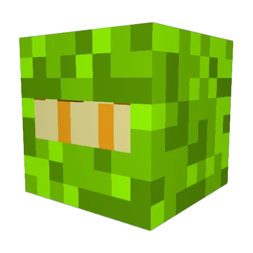 TWJGREEN Minecraft avatar head, 3D render
