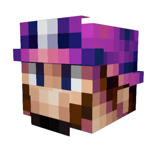 TWLinkx2 Minecraft avatar head, 3D render