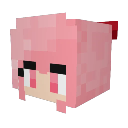 TWOPOTZZ Minecraft avatar head, 3D render