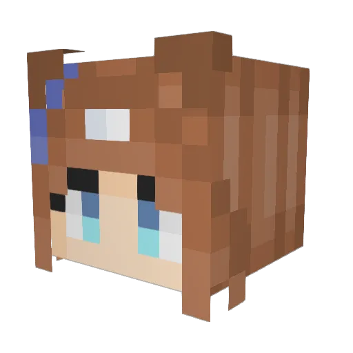 TWSK612 Minecraft avatar head, 3D render