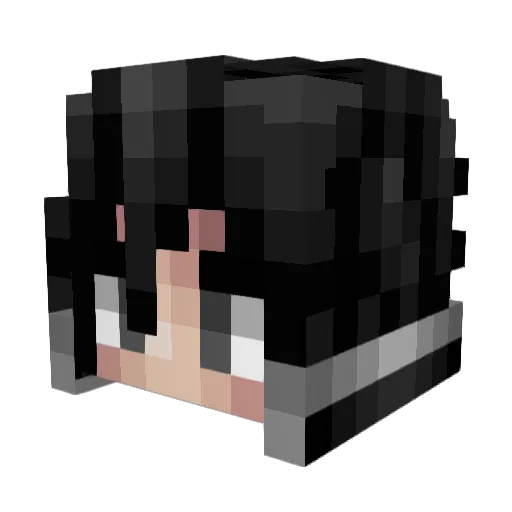 TW_Kirito Minecraft avatar head, 3D render