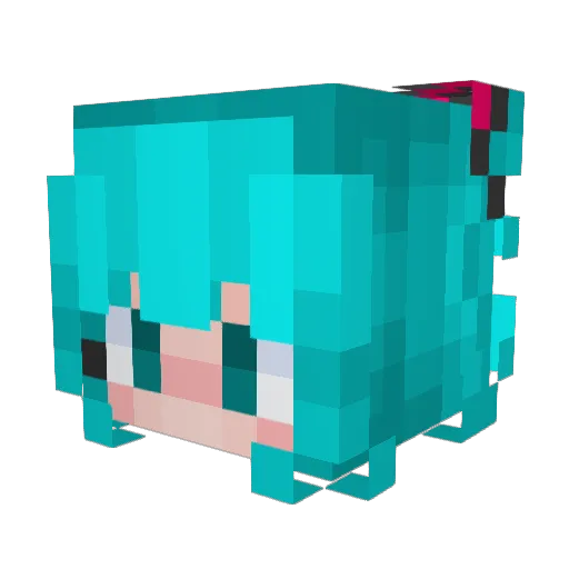TW_Senbon_Huang Minecraft avatar head, 3D render