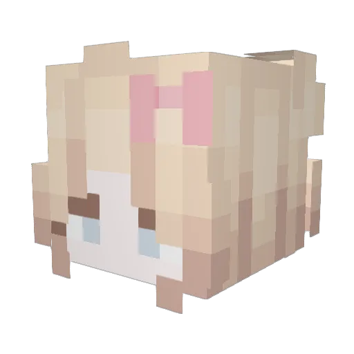 TW_YanYan Minecraft avatar head, 3D render