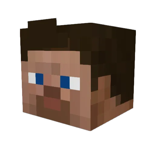 TWar05 Minecraft avatar head, 3D render