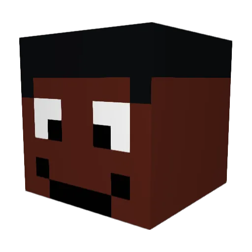 TX24Z Minecraft avatar head, 3D render