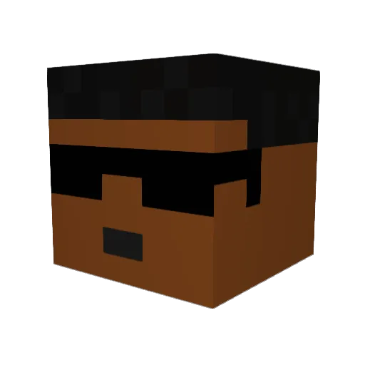TXC_29 Minecraft avatar head, 3D render
