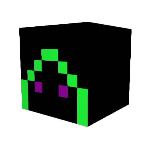 TXC_Fearful Minecraft avatar head, 3D render