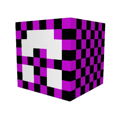 TXENOTFND Minecraft avatar head, 3D render