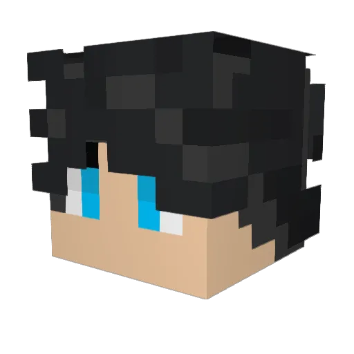 TXGU Minecraft avatar head, 3D render
